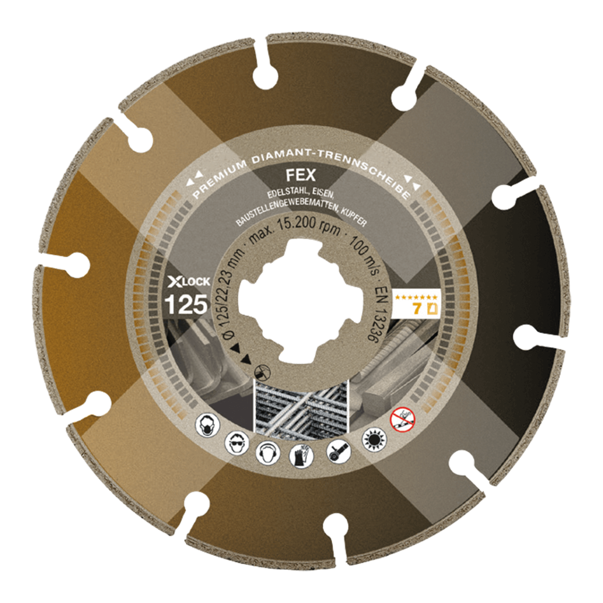 Diamantschijf-Fex-X-Lock®-115mm-22,23mm Diamantschijf Fex X-Lock® 115mm x 22,23mm