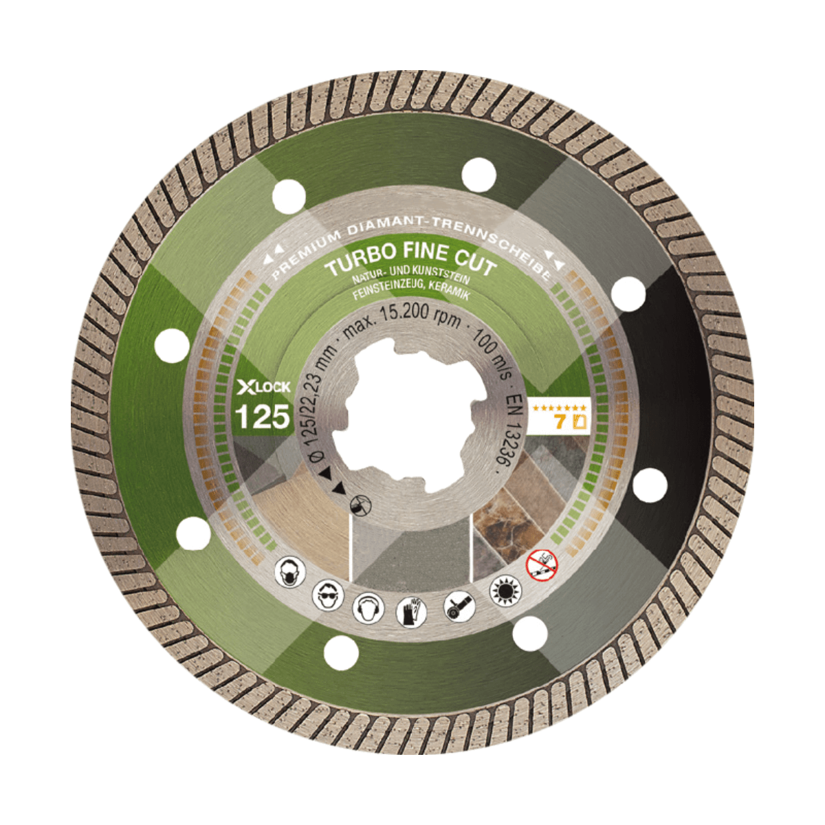 diamantschijf-tegels-TURBO-FINE-CUT-X-Lock®-115mm-22,23mm Diamantschijf tegels TURBO FINE CUT X-Lock® 115mm x 22,23mm