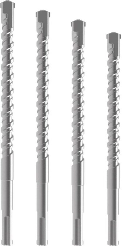 535x840 4-delige SDS+ boorset - SDS-Plus - 8, 10, 12 & 14mm x 200mm - Afbeelding 1
